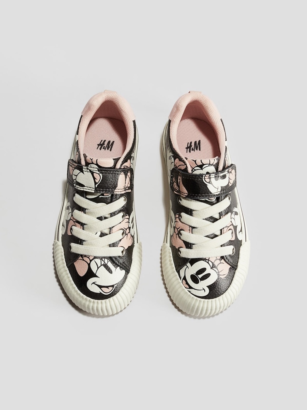 H&M Kids Black & Pink Character Graphic Sneakers
